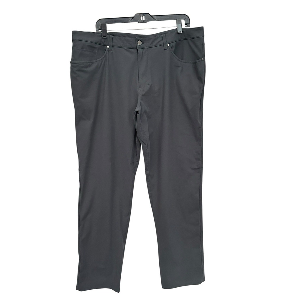 Lululemon ABC Classic Fit Sz 40x31 Warpstreme Men's 5 Pocket Pants Black #AAA6-9